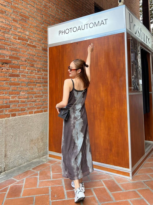 Tie Dye Sleeveless Long Slip Dresses